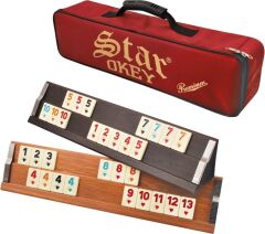 Star Ahşap Okey Takımı Çantalı Açık Renk