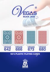 Vegas Plastik Oyun Kartı Kartı (Black Jack, 21, Var Var, Poker) Tek Deste