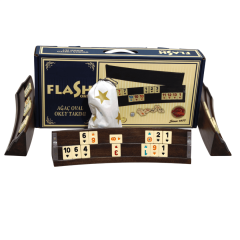 Star Flash Oval Ağaç Okey Takımı