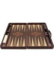 Star Lüks Deri Çanta Tavla Takımı Büyük Boy